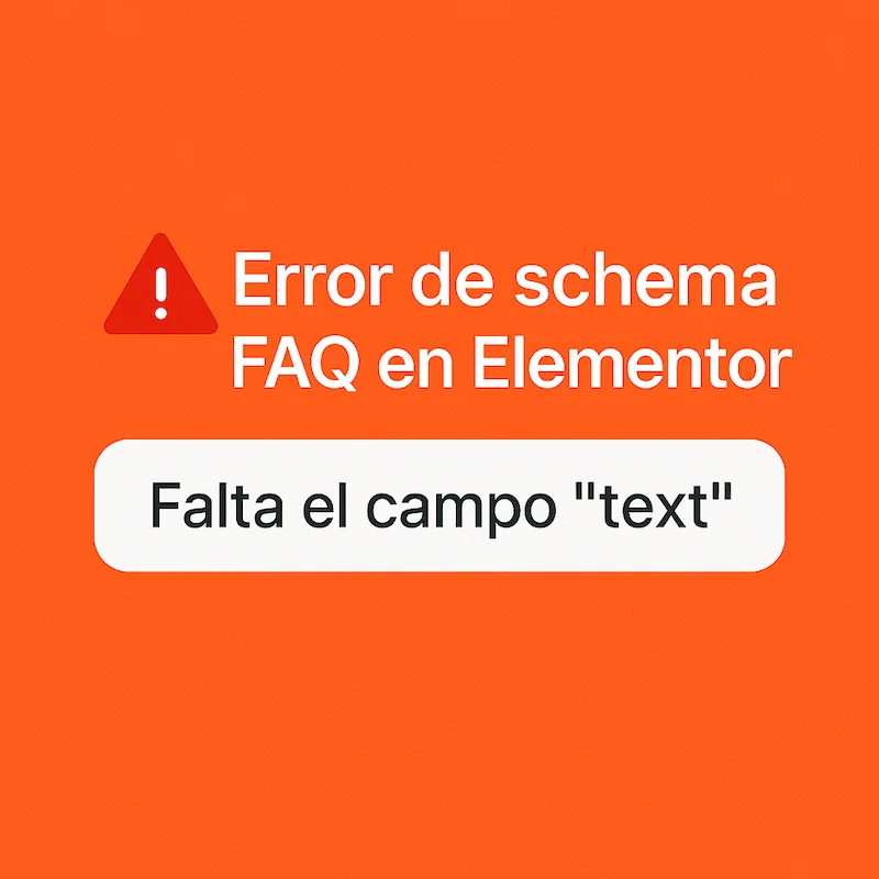 Schema error faqs Elementor pro